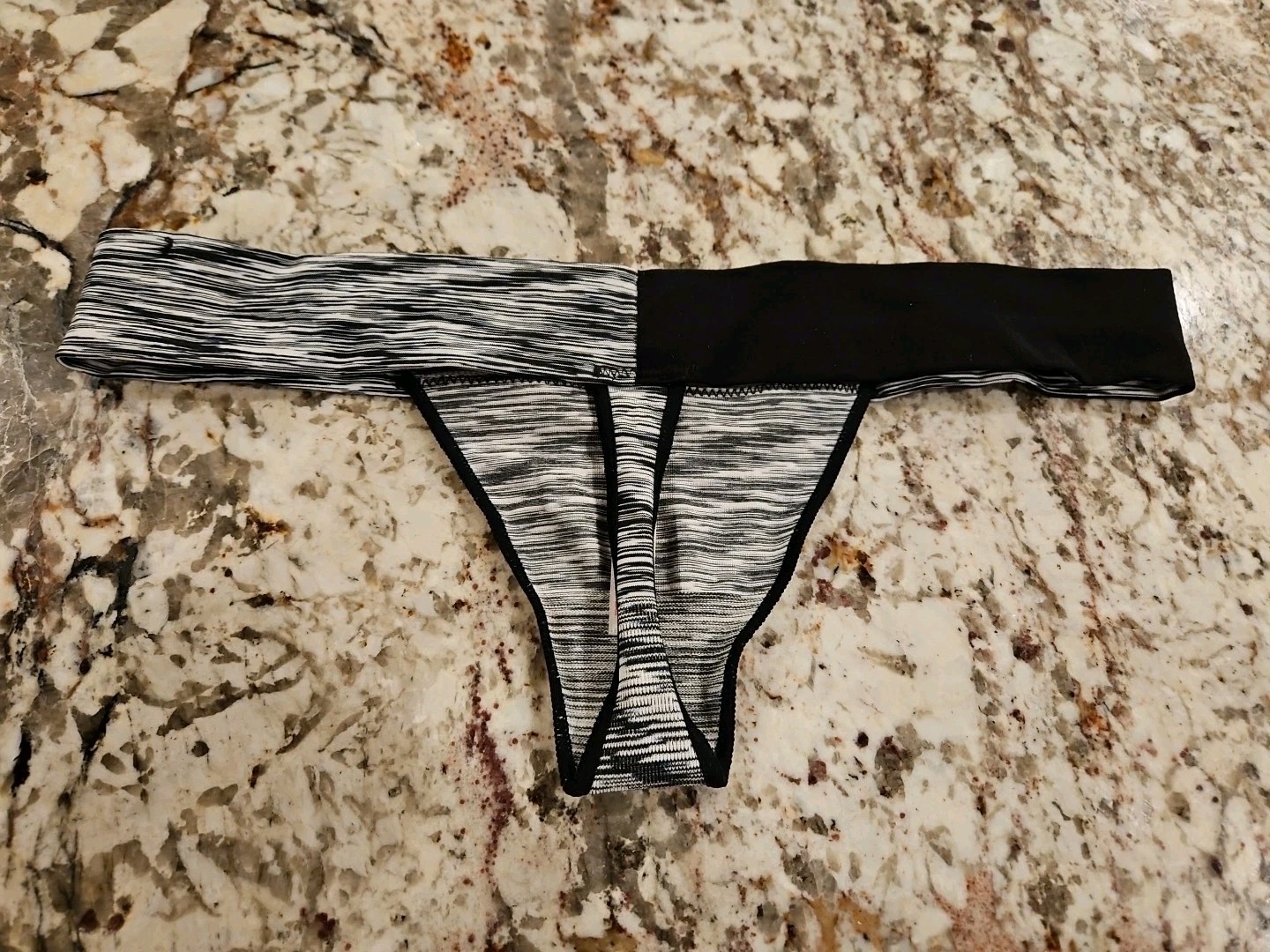 True Vintage Victoria Secret PINK Logo Yoga Thong Panty