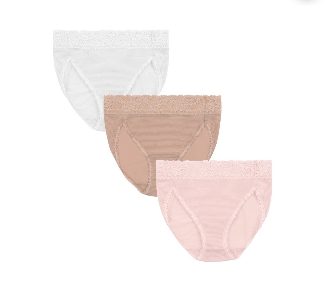 Vanity Fair Radiant Women’s Light and Luxe Hi-Cut Brief Underwear – Stretch Lace