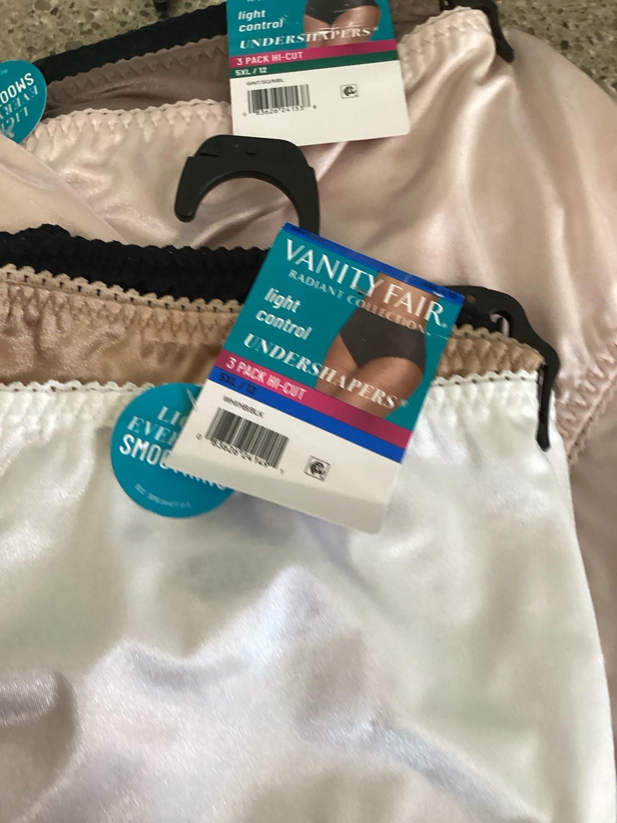 Vanity Fair 9 Pairs Hi-CUT UNDERSHAPERS light control Panties 5XL / 12 New