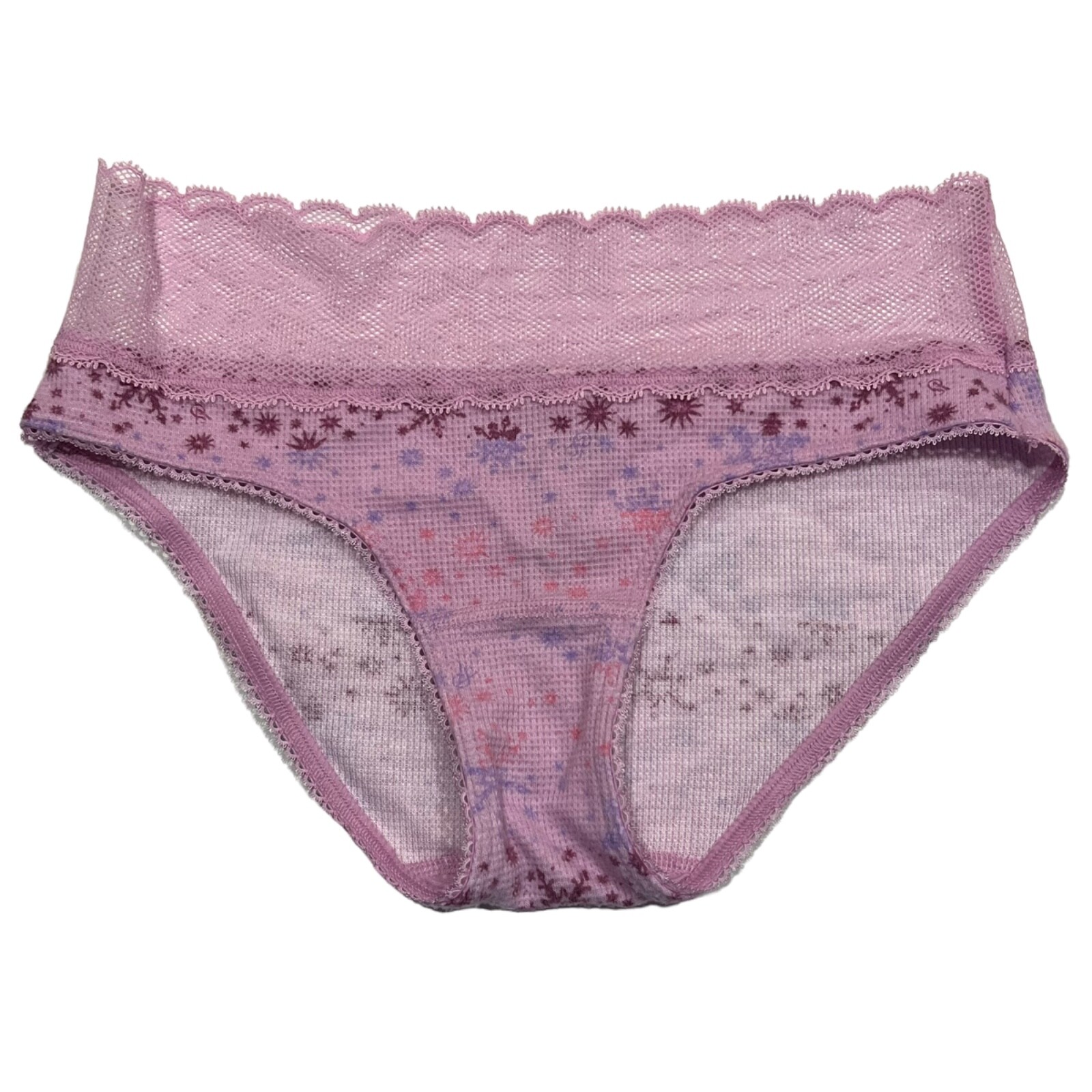 NWT VICTORIA’S SECRET Hiphugger Hipster Pantie Sz XS-XL Purple Snowflakes Lace