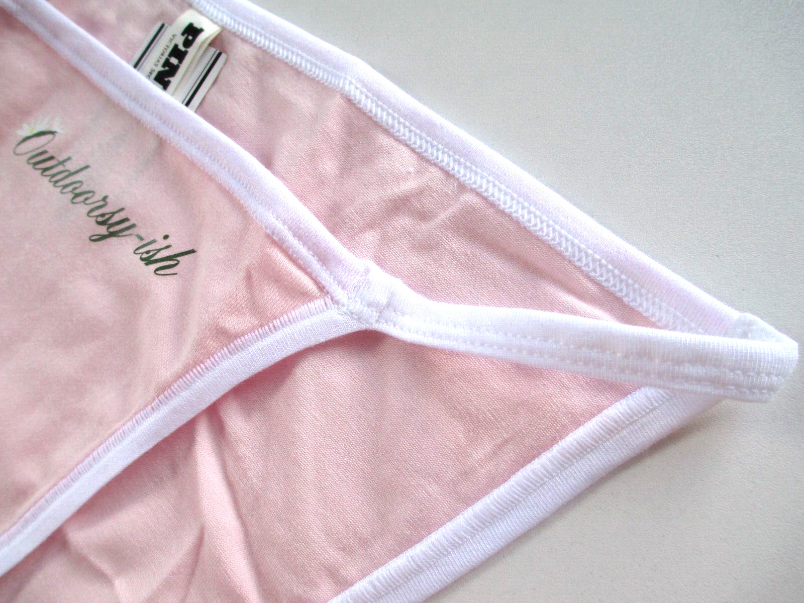 VICTORIA’S SECRET PINK Cotton String Bikini Panty VS Angel Pink White S M L XL