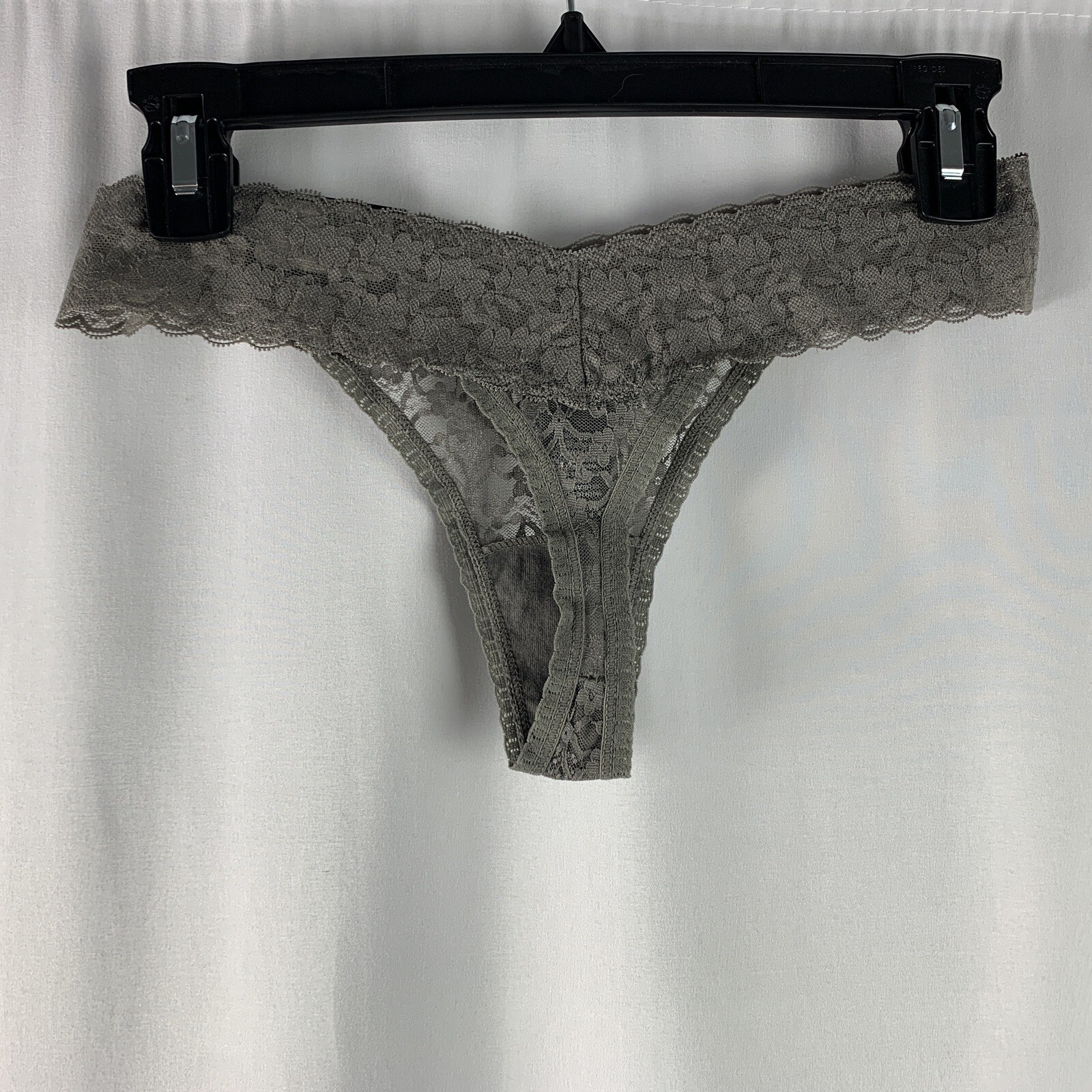 A and I Womens Charcaol Lace Thong Panties Multiple Sizes