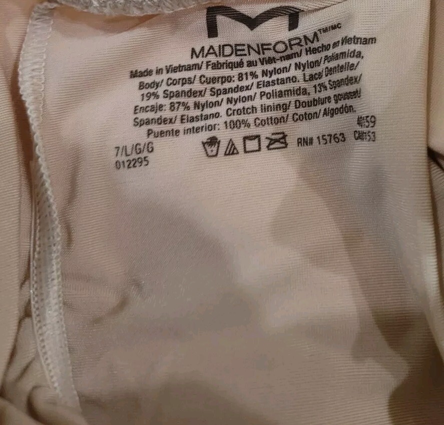 MAIDENFORM LACE Invisible Comfort Cheeky TANGA Ego Booster L/7 Panty 40159 nwt