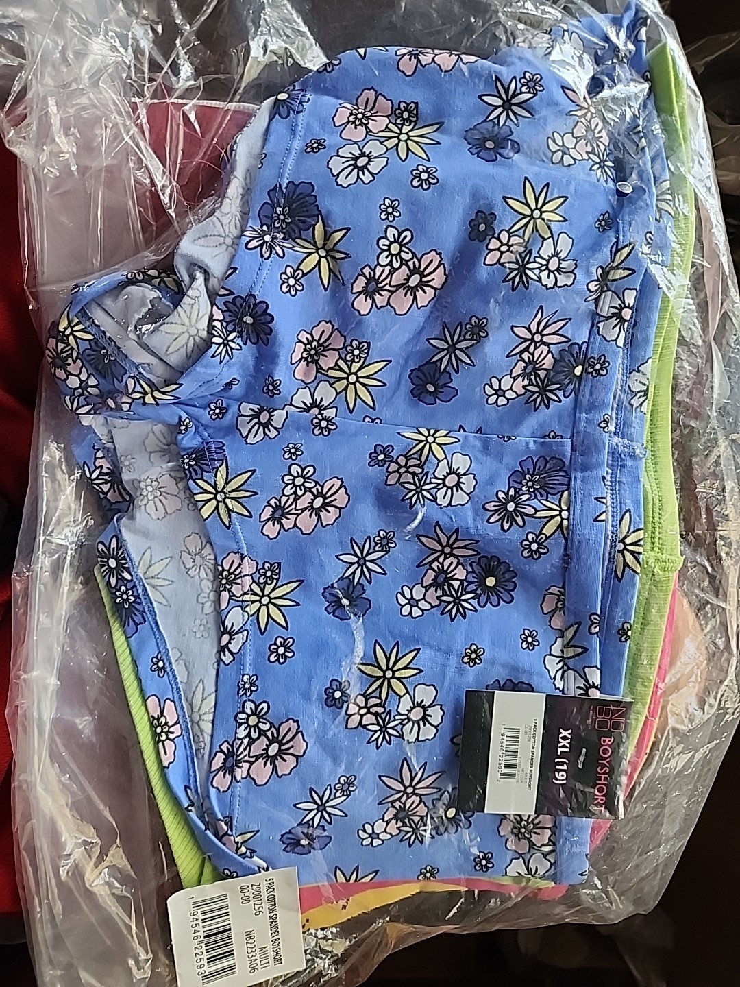 NOBO Ladies Panties 5 Pair (4- thong 1-boy Short) Sz XXL(19) New In Packaging