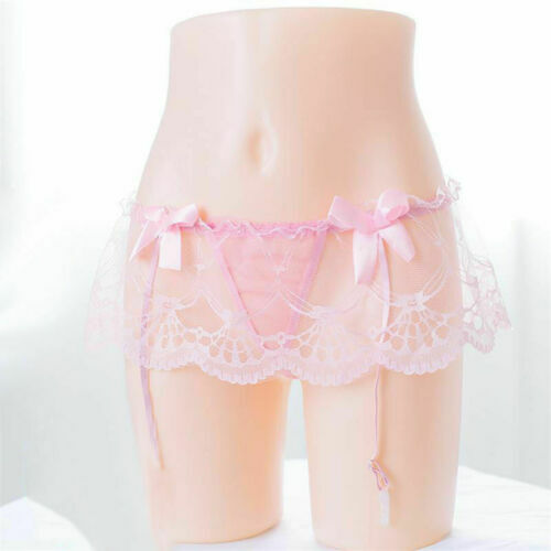 Women Sexy G-String Lingerie Knickers Underwear Stockings+Hanging Skirt 1Set