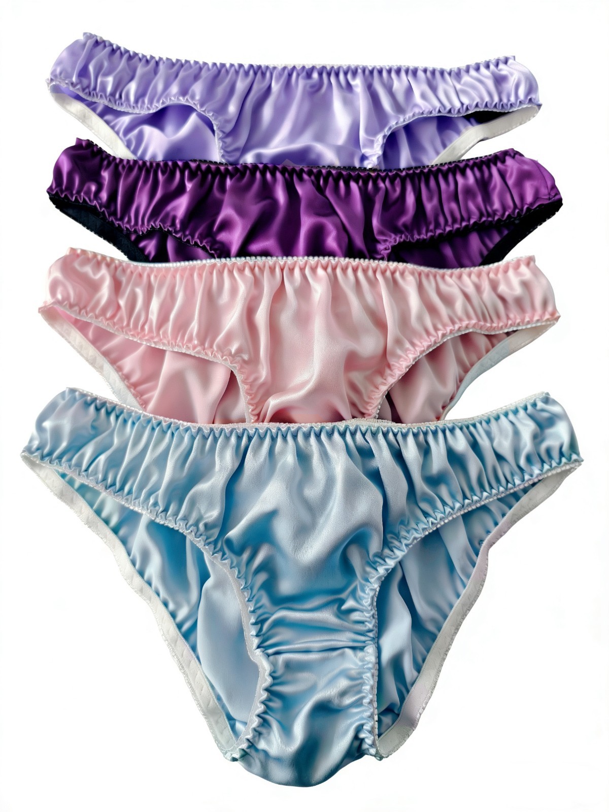 4pcs 100% Pure Mulberry Silk Panties