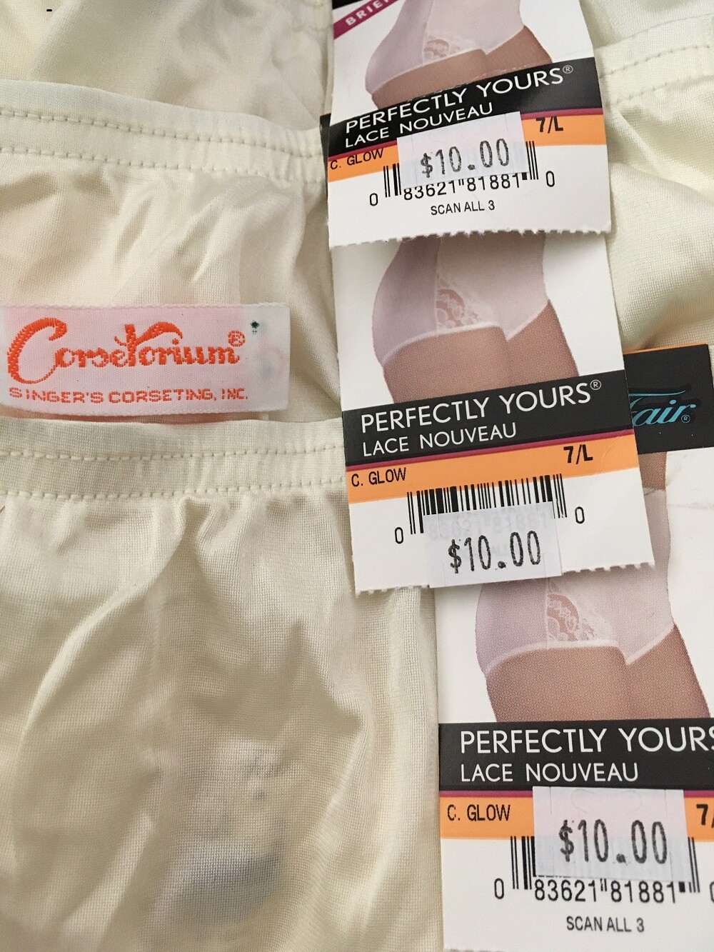 3-4 Vanity Fair COLORS Nylon Briefs 15813 & 13801 & 13001 Lace 6 7, 8,9,10 Lace