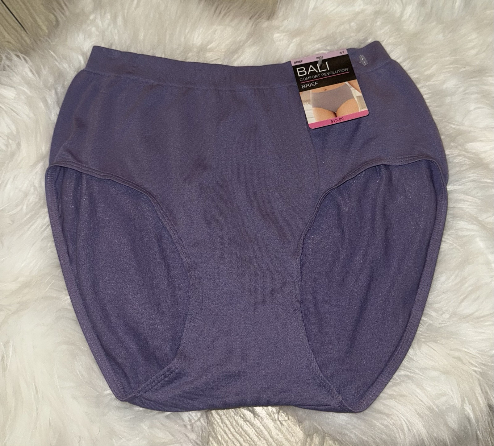 Bali 803J Comfort Revolution Brief Panties Womens 6/7 Purple