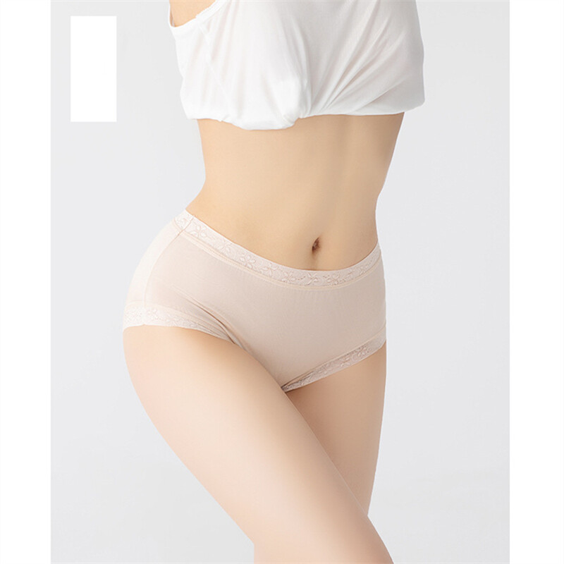 2 Pairs Women’s Mulberry Silk Underwear Briefs Lady Panties Lace Thin Underwear