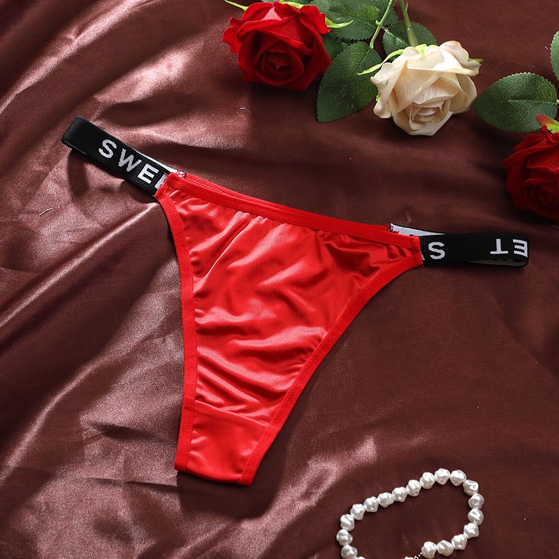 6 Pack Lot Sexy Womens G string Thongs Panties Satin Underwear Bikinis T back