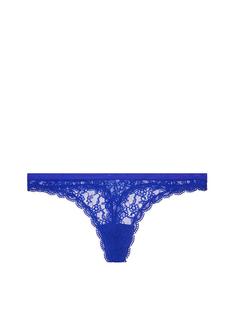 Victoria’s Secret Lace Thong Panty Royal Blue