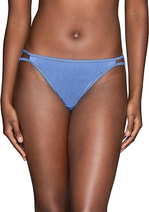 4 pairs VANITY FAIR String Bikini ILLUMINATION 18108 Panty Solid Colors Sz- 5 /S
