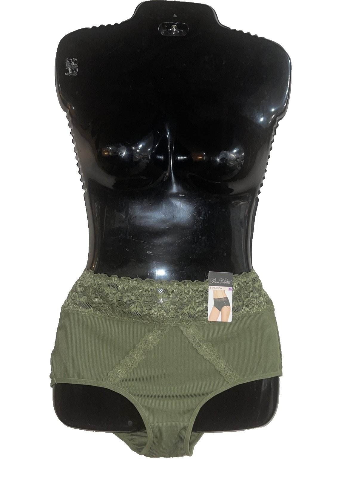 NWT Prima Valentina Brief Panty XL Green Full Coverage Sissy Fem Granny Fairy