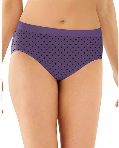 Bali womens 3-Pack Smooth U Hi-Cut Brief Size M/6 Vista Purple Blue Panties
