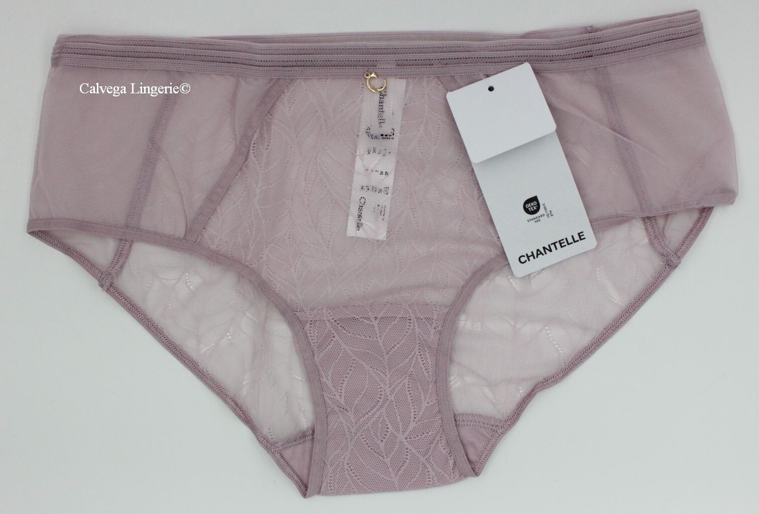 NWT Chantelle C69840 “Marceau” Embroidered Lace / Mesh Boyshorts, Hipster, Lilac
