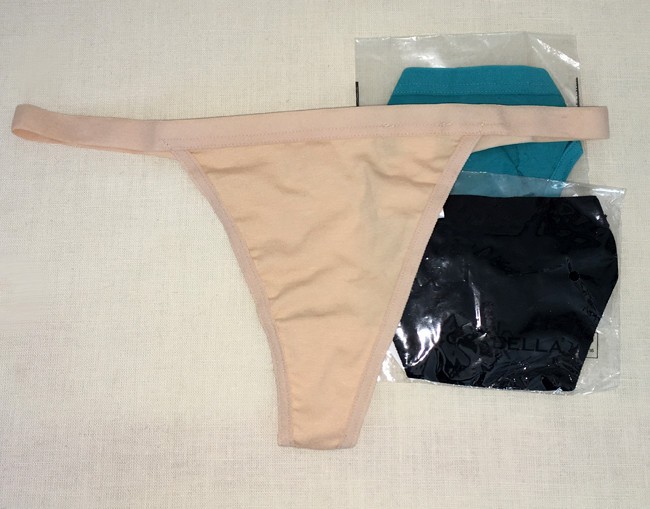 NWT COSABELLA g-string Cotton/Elastane Thong Beige One Size NEVER SAY NEVER