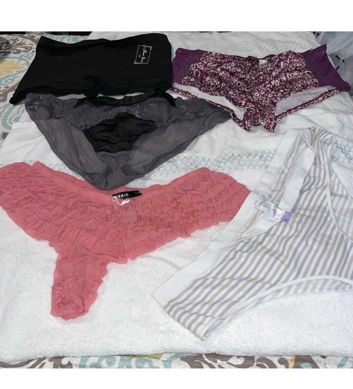 Multi Style Panties Seamless Lace Size 9 2X Lot Of 5 See Tags Peek At Designers