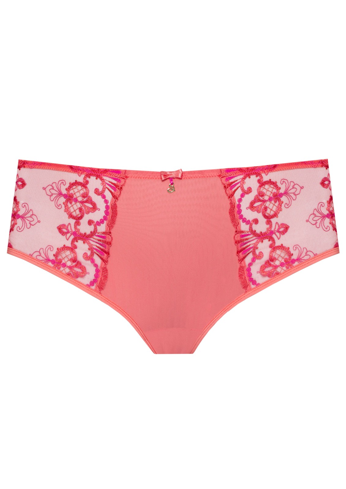 Samanta Perla B400 Brief Coral Sheer Tulle Seamless no-VPL Back Women’s Lingerie