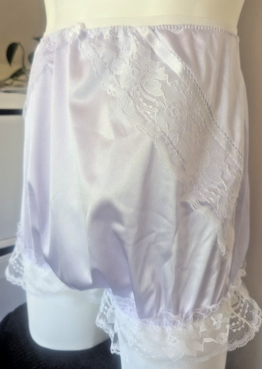 ORCHID Nylon Tricot LACY Bubble Bloomer & SISSY PANTY 2 LAYER 27-42 Waist