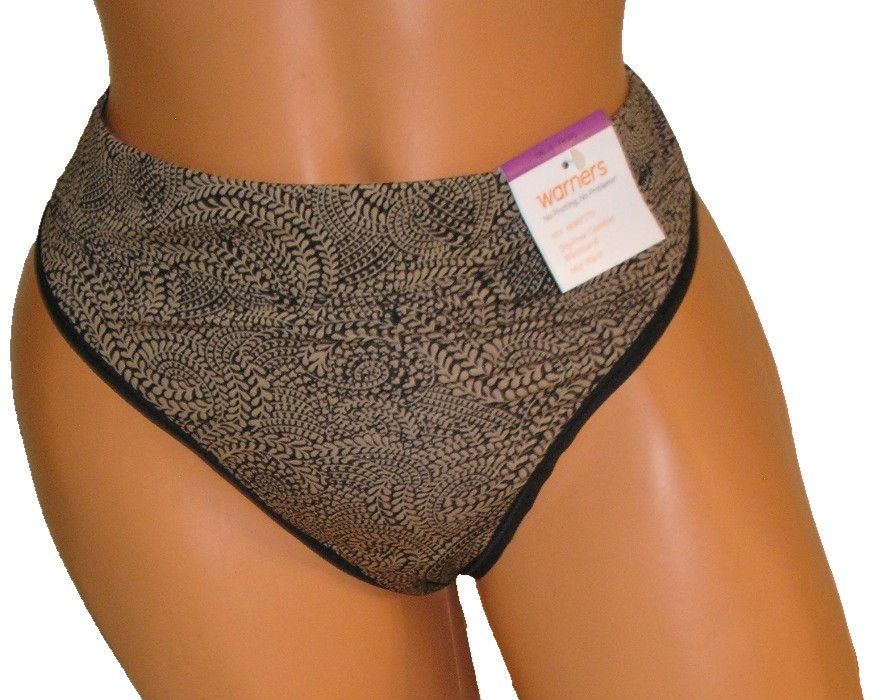 Panties Lingerie Warners No Pinch No Problem Brown Thong Sz 9 2XL Adult Gift