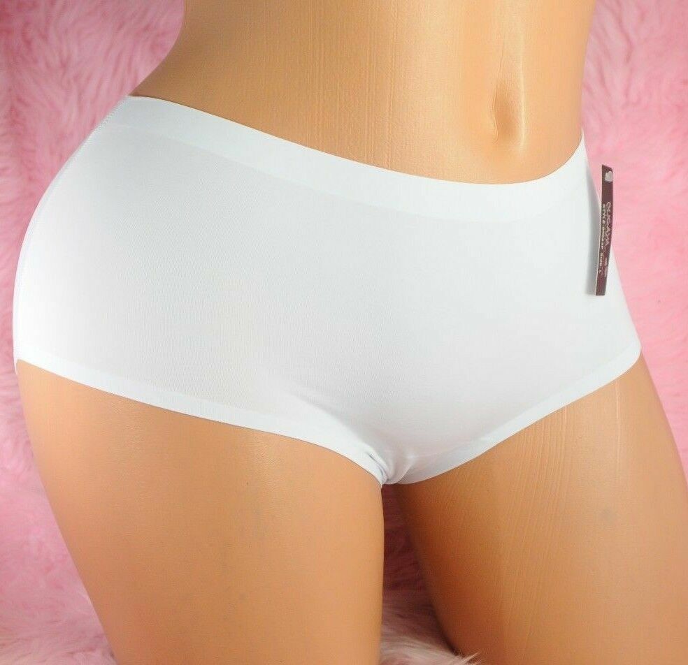 Smooth Perfectly SEAMLESS Nylon 4 Colors Sissy Low Rise Panties L XL