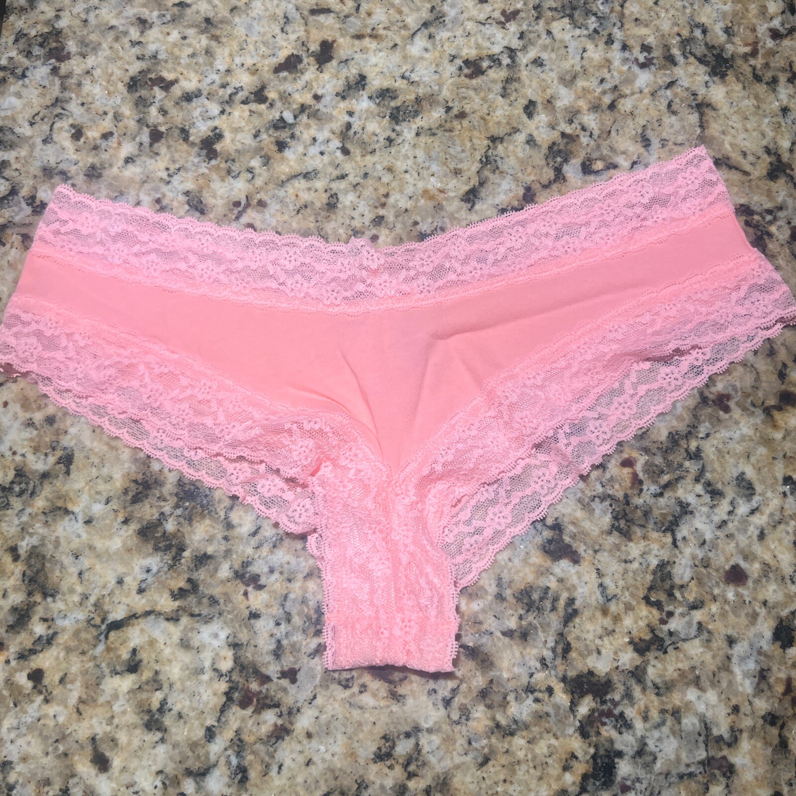 Victoria’s Secret Cheeky Peach Medium Stretch Lace. Cotton NWT