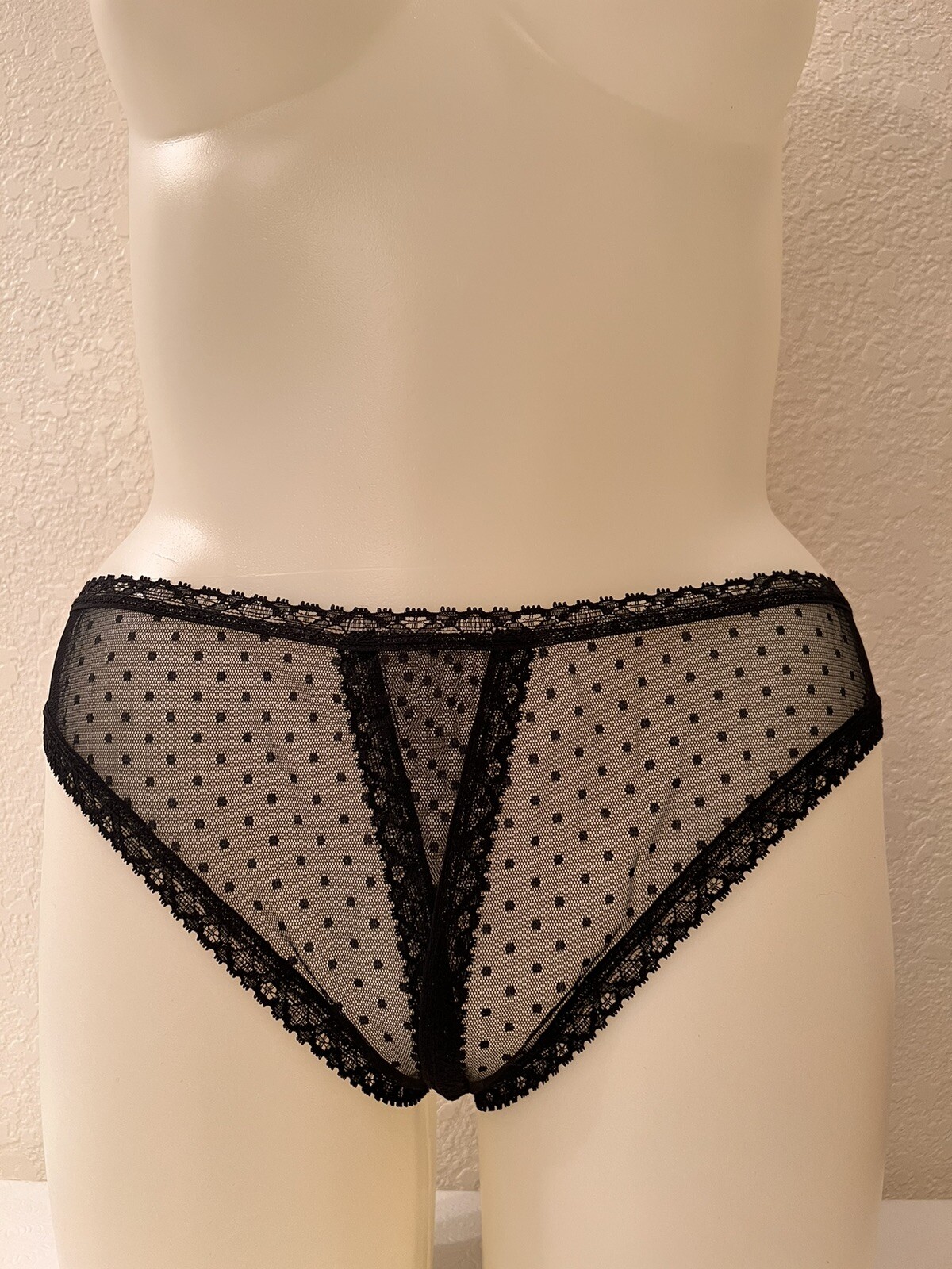 Only Hearts Coucou Lola Open Gusset Crotch Bikini Panty 1X D’esprit Mesh & Lace