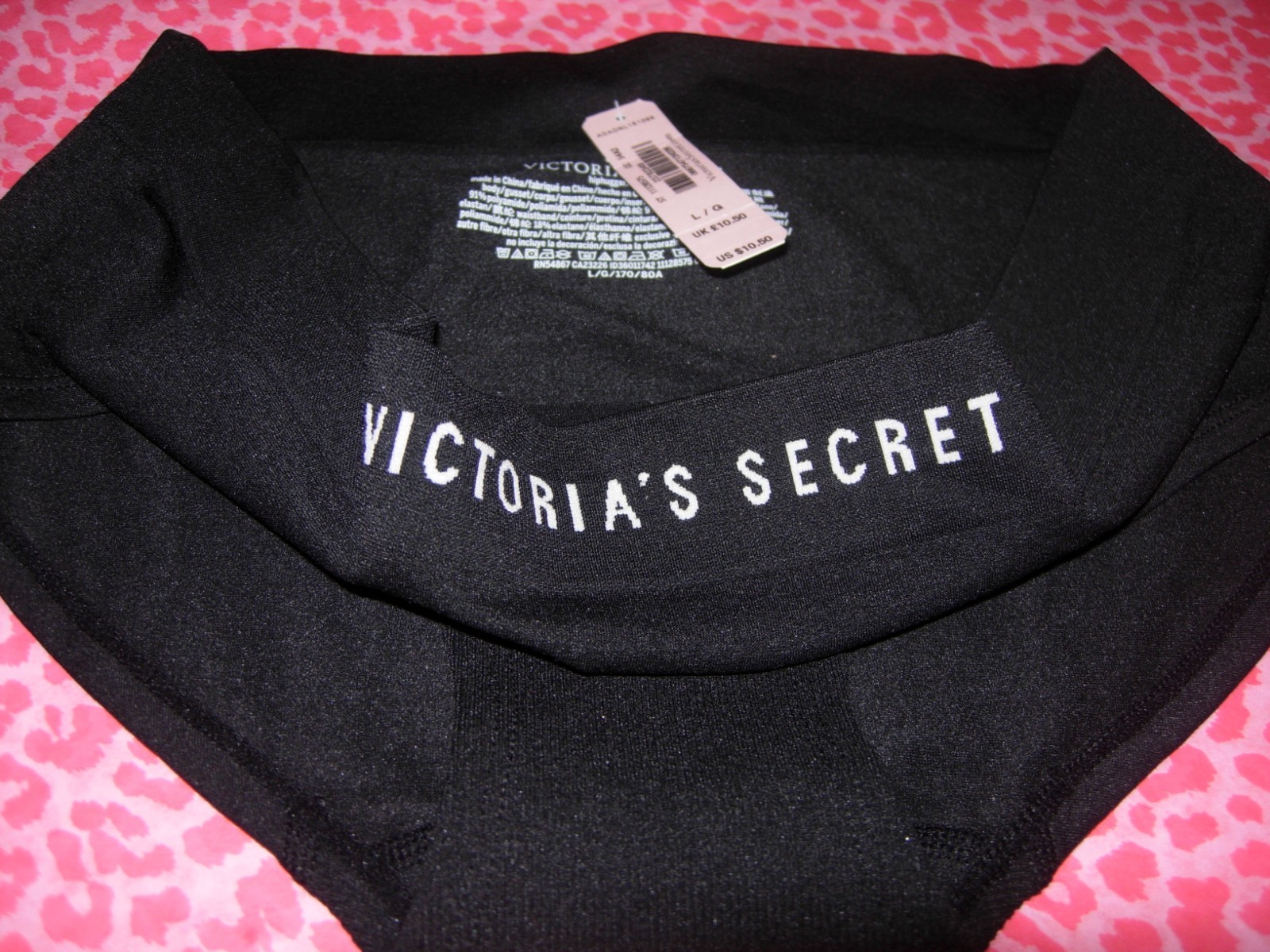 Victoria’s Secret Sexy Hiphugger Panties Seamless Stretch Black XS S M NWT