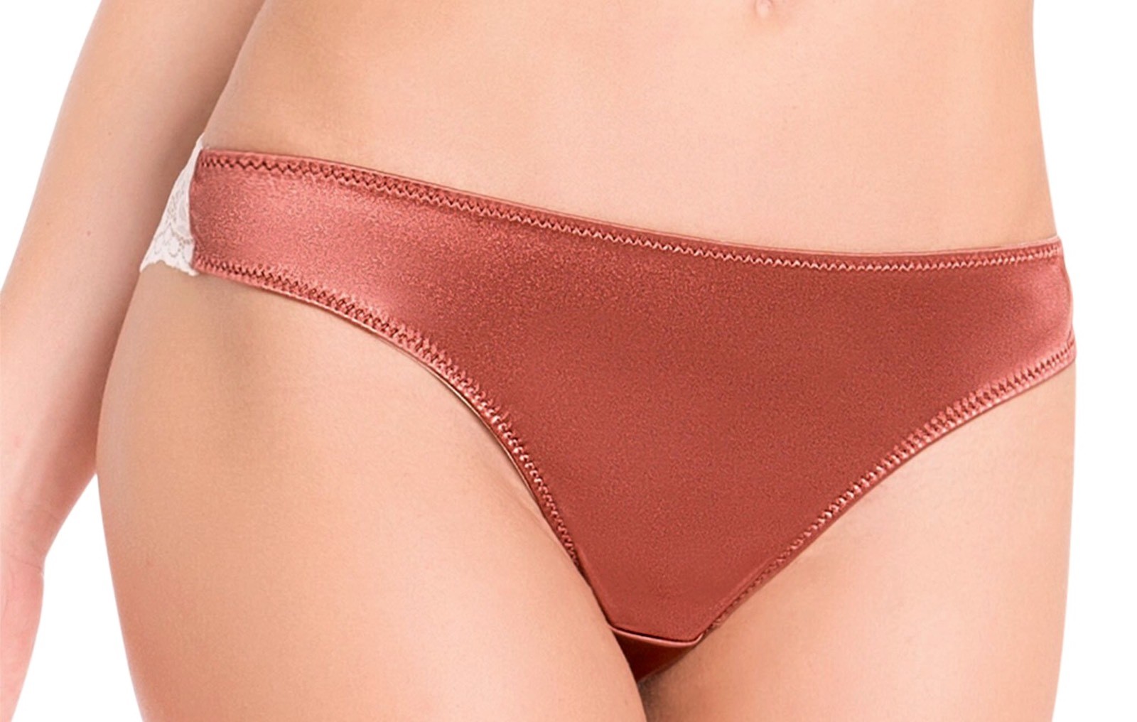 Women Panties Bikinis ILUSION sz. XL Brown Garnet Satin&floral Fishnet SoftSilky