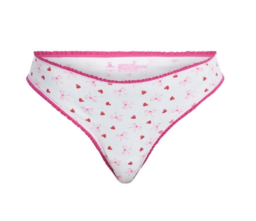 7-Pair WAY TO CELEBRATE Women’s XL (16-18) Thong Valentines Day Heart Underwear