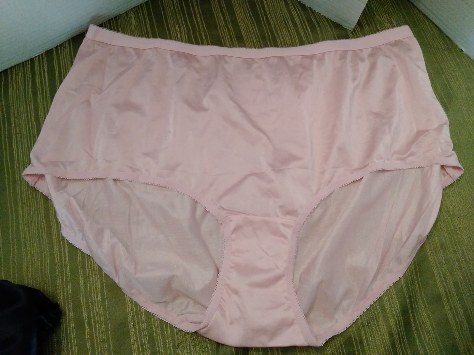 Panties Size 12 100% Nylon Grannie Sissy Silky Pink