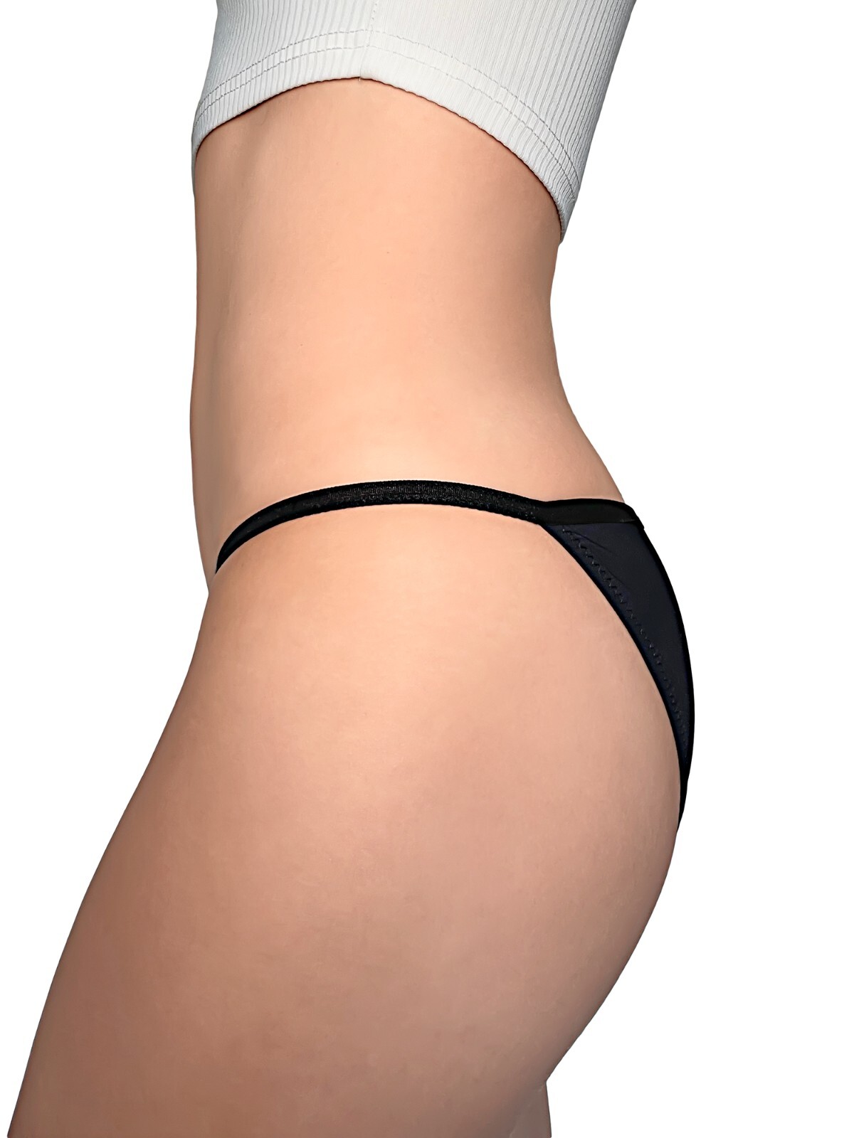 Women Nylon String Bikini Sexy Silky Panties Low Rise Cotton Liner Pack 6 XL