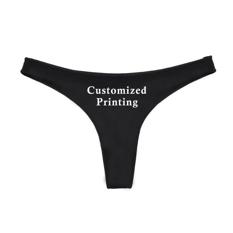 Personalised Penties Custom Printed Women Thong Soft Cotton Designer Underwear