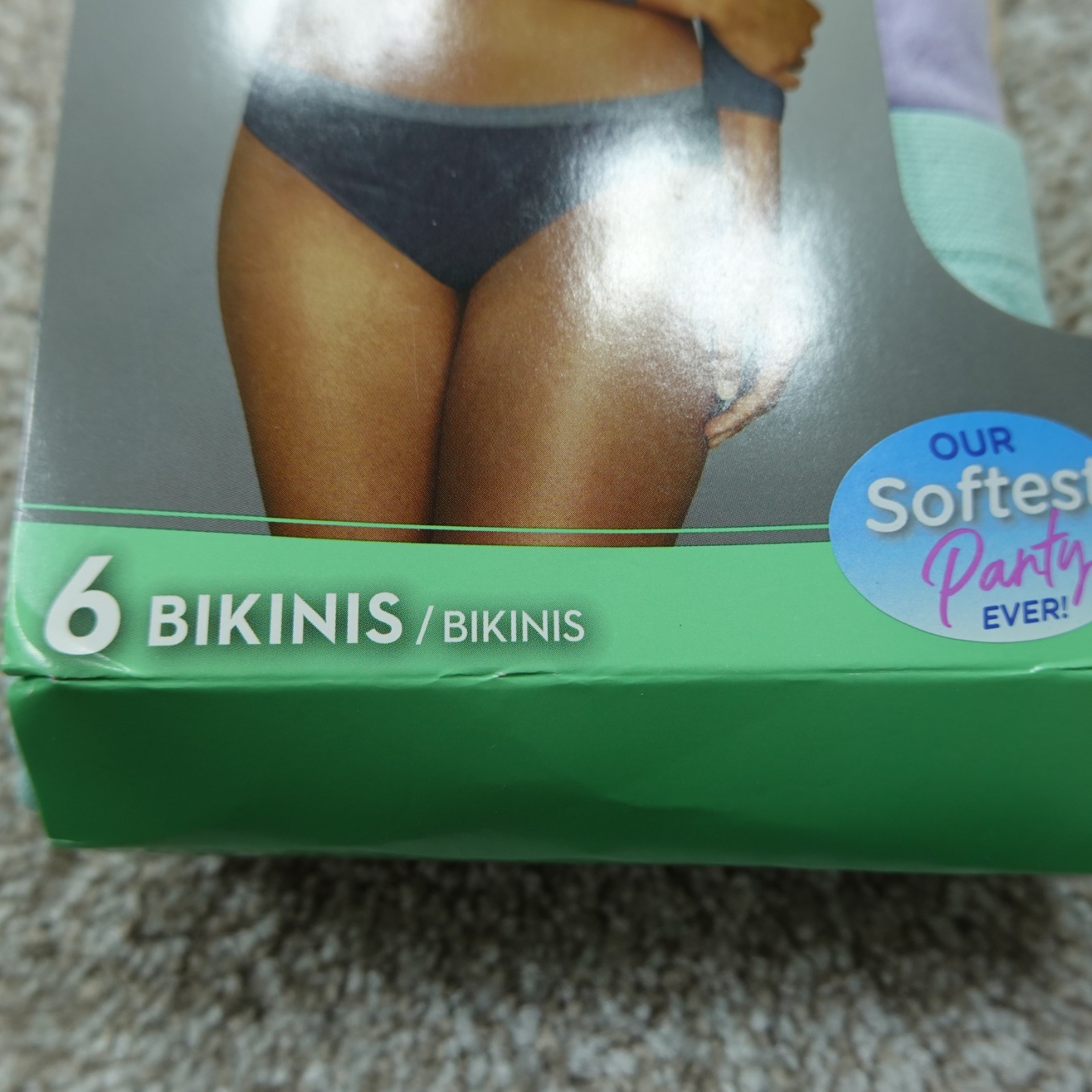 Hanes Underwear Womens 7 Large Bikinis Seamless Comfort Flex Fit 6 Pairs