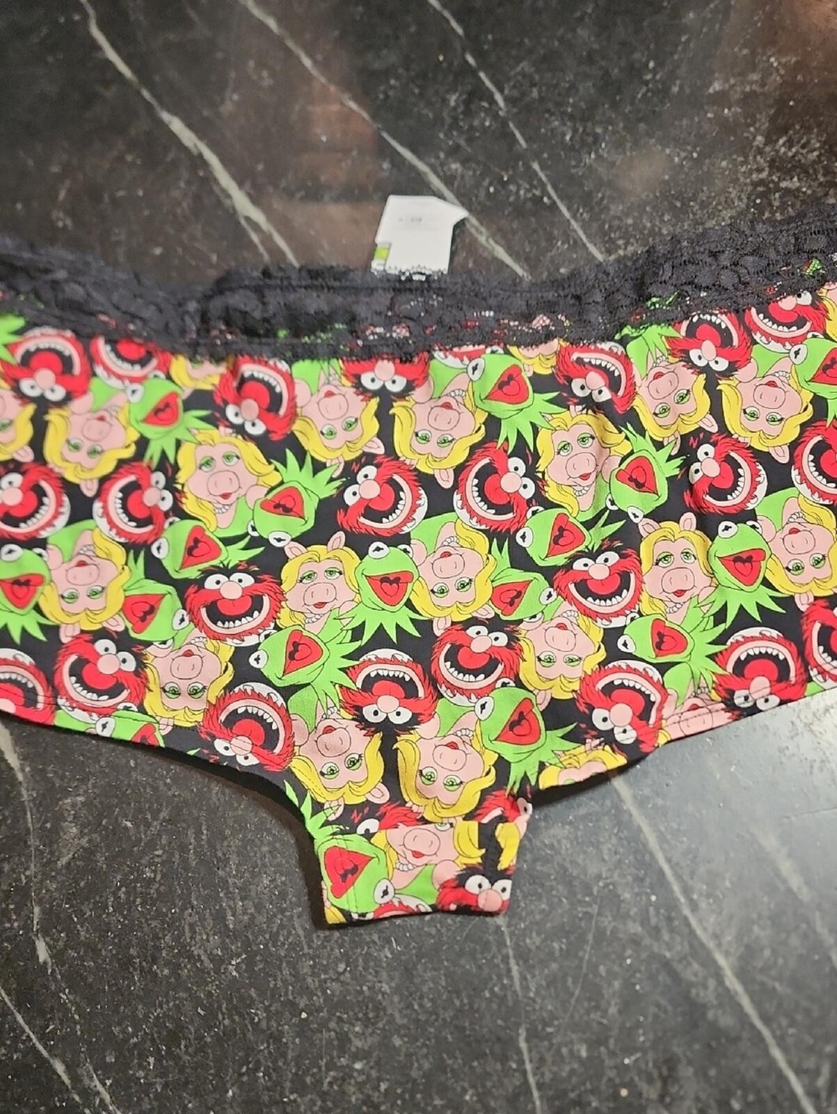 NWT Torrid Boyshort Panties Muppets With Black Lace Trim Size 1