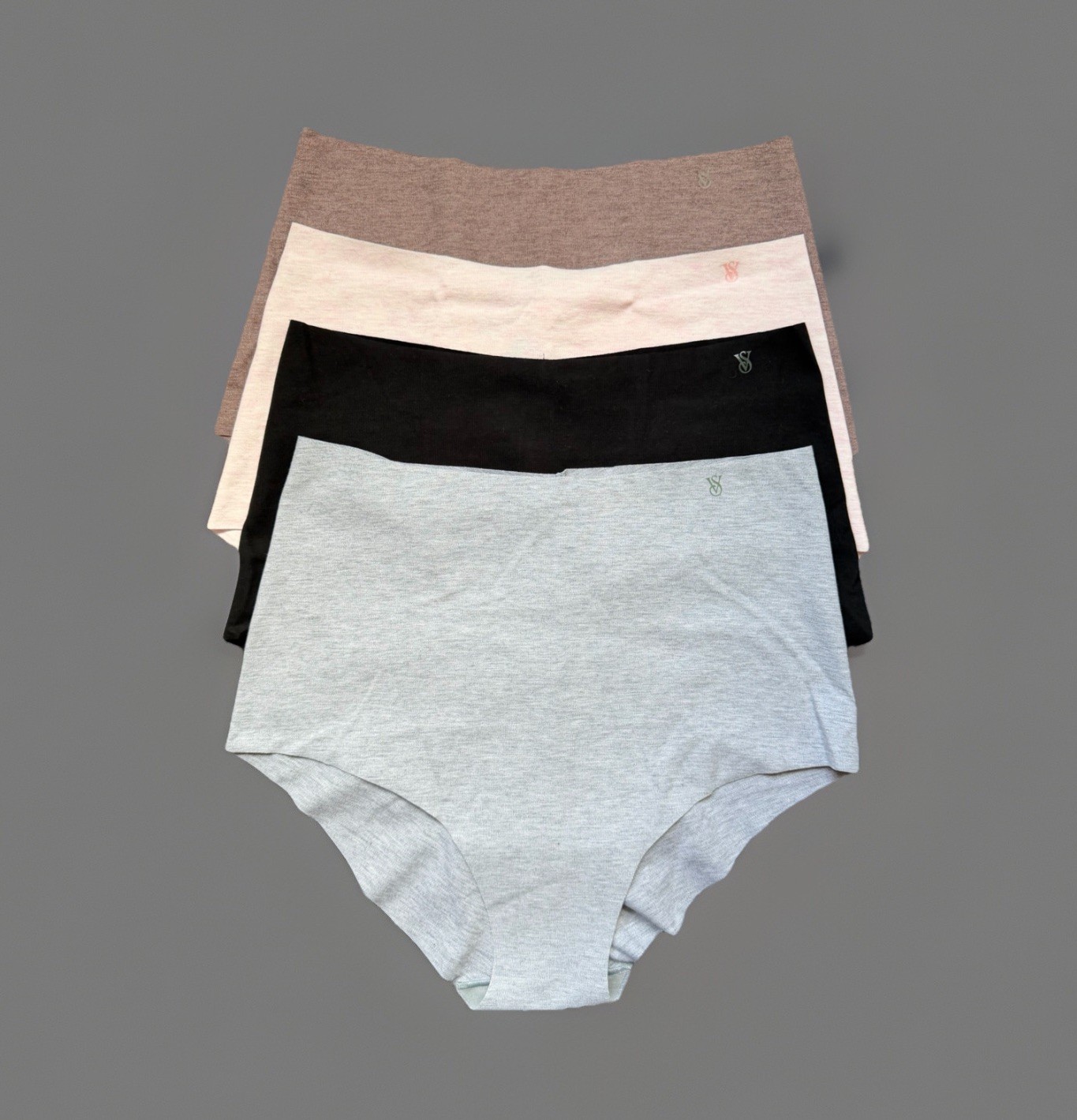 4-Pack Victoria’s Secret Sz M Cotton No-Show Modern Brief Slip Panty Bundle Lot