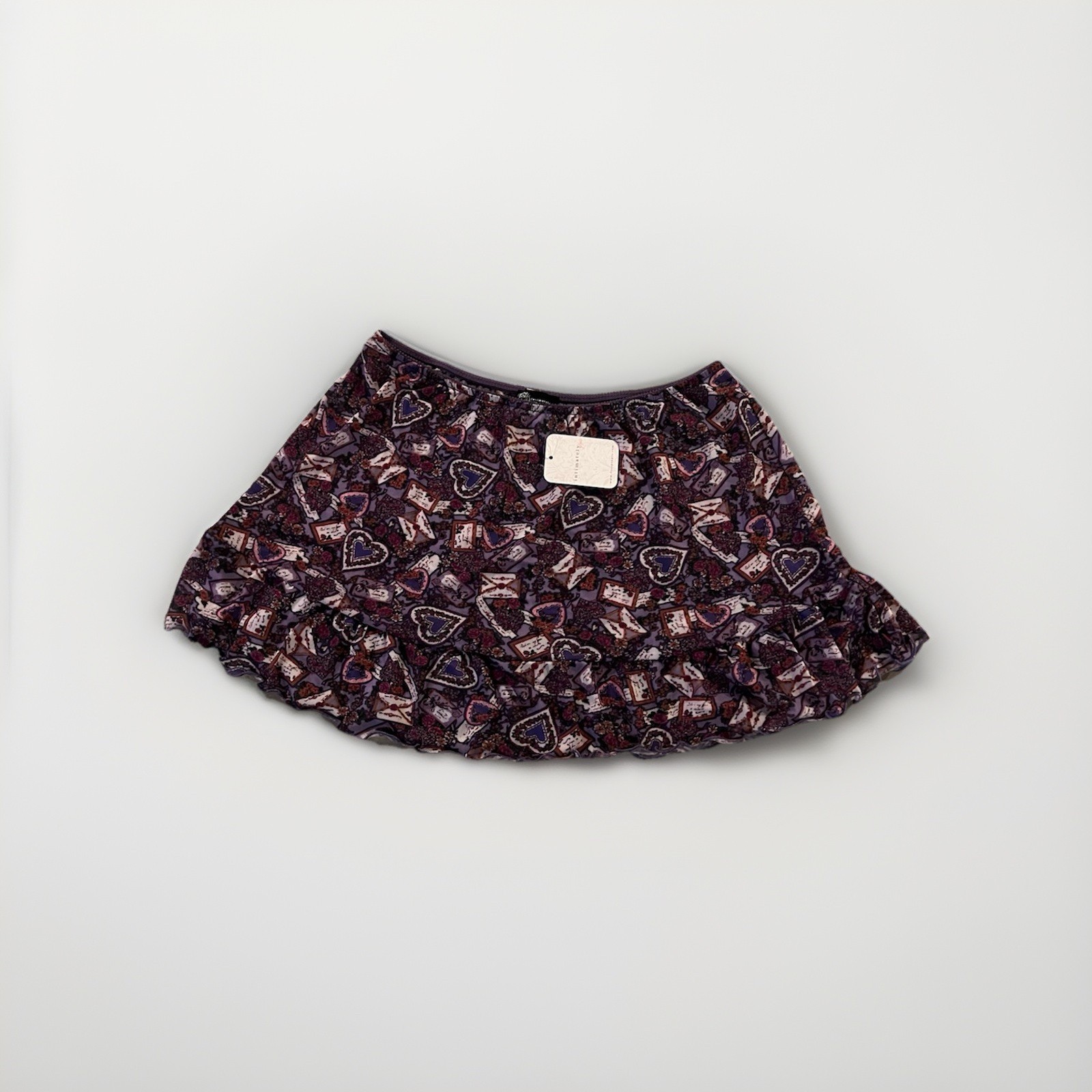 Only Hearts Love Notes Mini see though skirt, Purple Hearts, 1 Pack