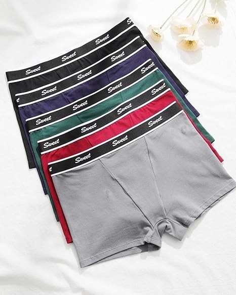 Cotton Boy Shorts Underwear for Women High-Waisted Full Coverage Boxer Briefs Pa