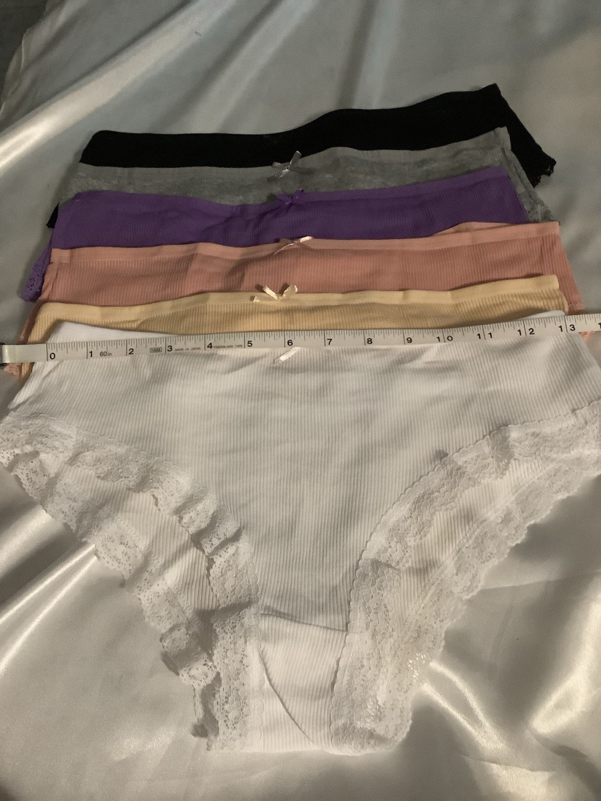 Women’s Teens Comfort Briefs Hollow Back Black Gray Purple Yellow Pink 6pk L