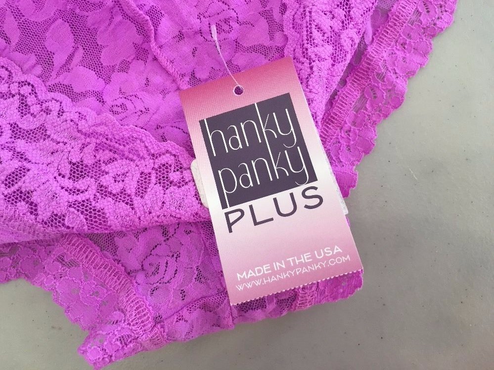 NEW! HANKY PANKY Plus 481281X Signature LACE Boyshort Panties, 3X – Berry Sweet