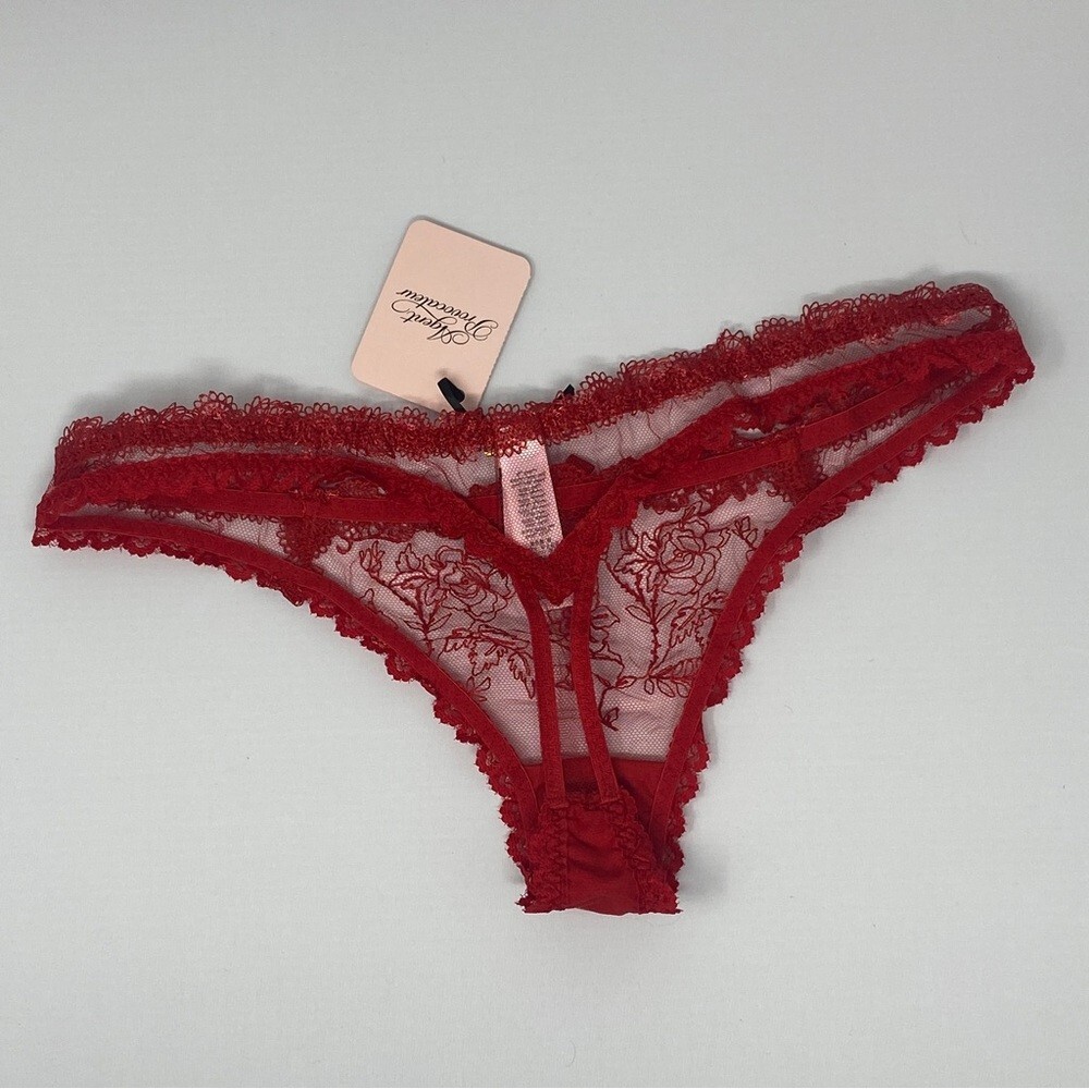 Agent Provocateur Rosa Red Thong AP2 Small NWT