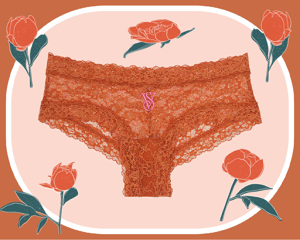 S M L XL XXL Fall Rust ALL FLORAL LACE THE LACIE Victorias Secret CHEEKY Pantie