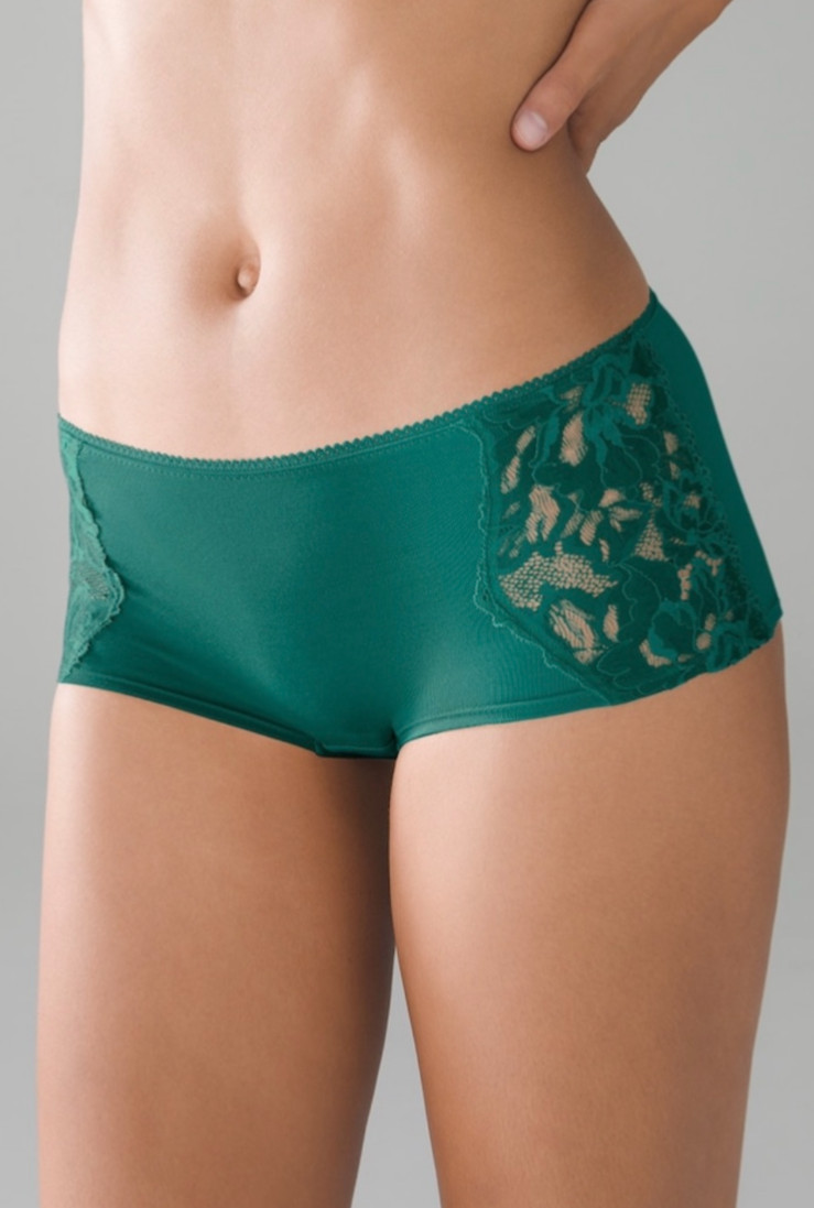 Soma Embraceable Collection S M L XL XXL Signature Lace Boyshort River Teal