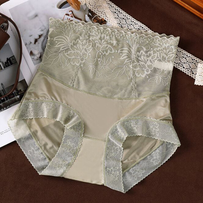 5 Pcs Lot Womens Satin Panties Sexy High Waist Sheer Briefs Underwear Lingeries