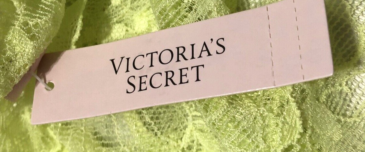 Victorias Secret NWT XL Lace Up Thong Panty Neon Green The Lacie Floral Cute