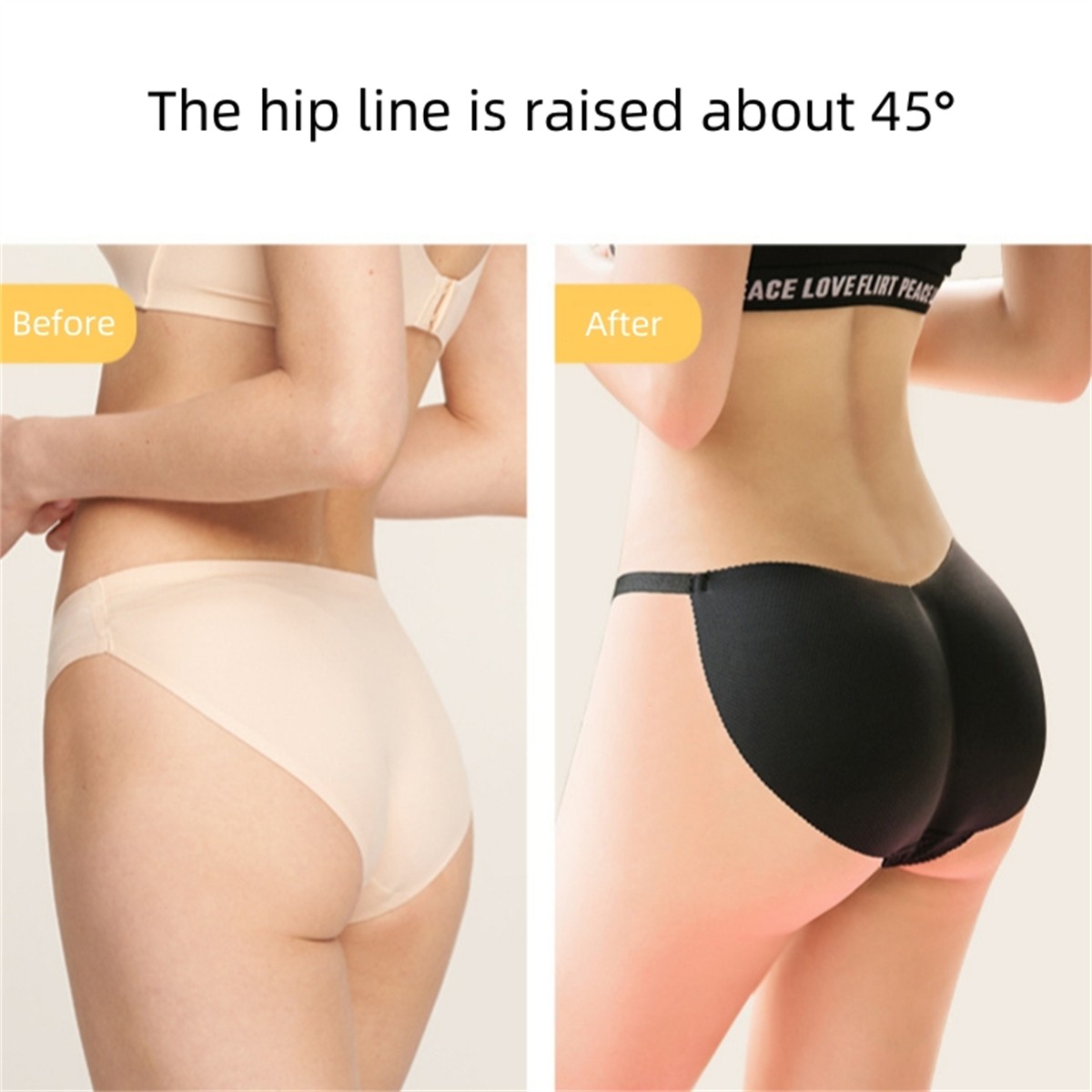 Women Padded Buttock Shapewear Underwear Briefs Knickers Bum Lift Enhancer Pants