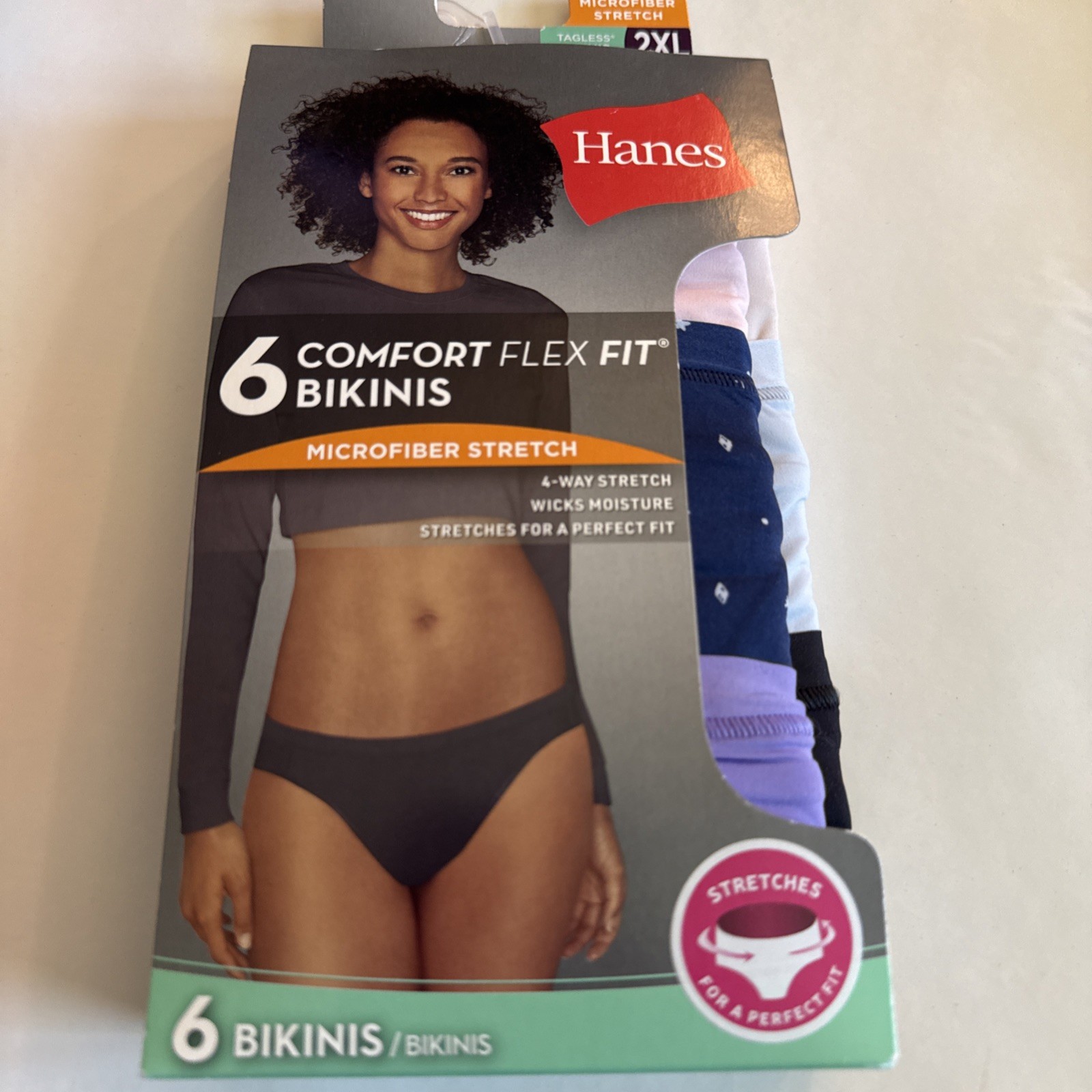 Hanes Woman’s Tagless Flex Fit Bikinis Size 2XL (9) NEW WITH TAGS