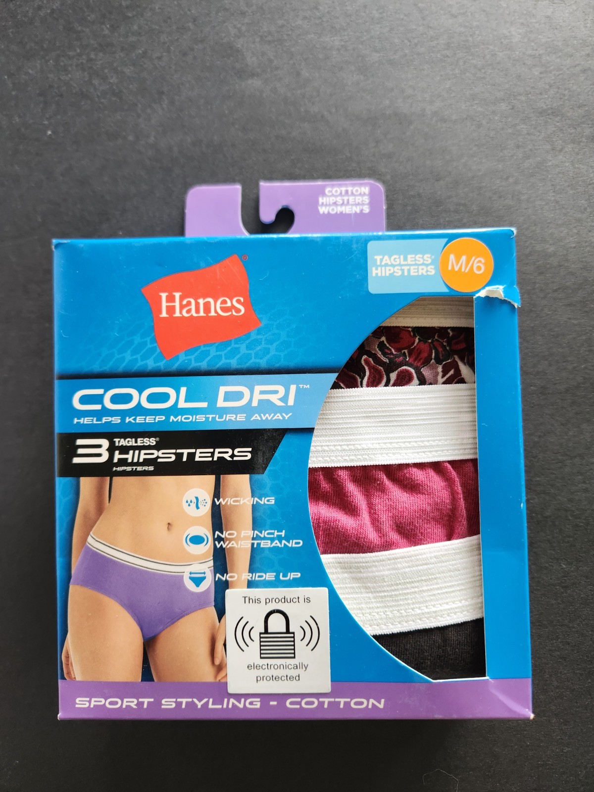3 Hanes Women Cotton Hipsters Tagless Cool 38-39″ Underwear Multicolor Medium 6