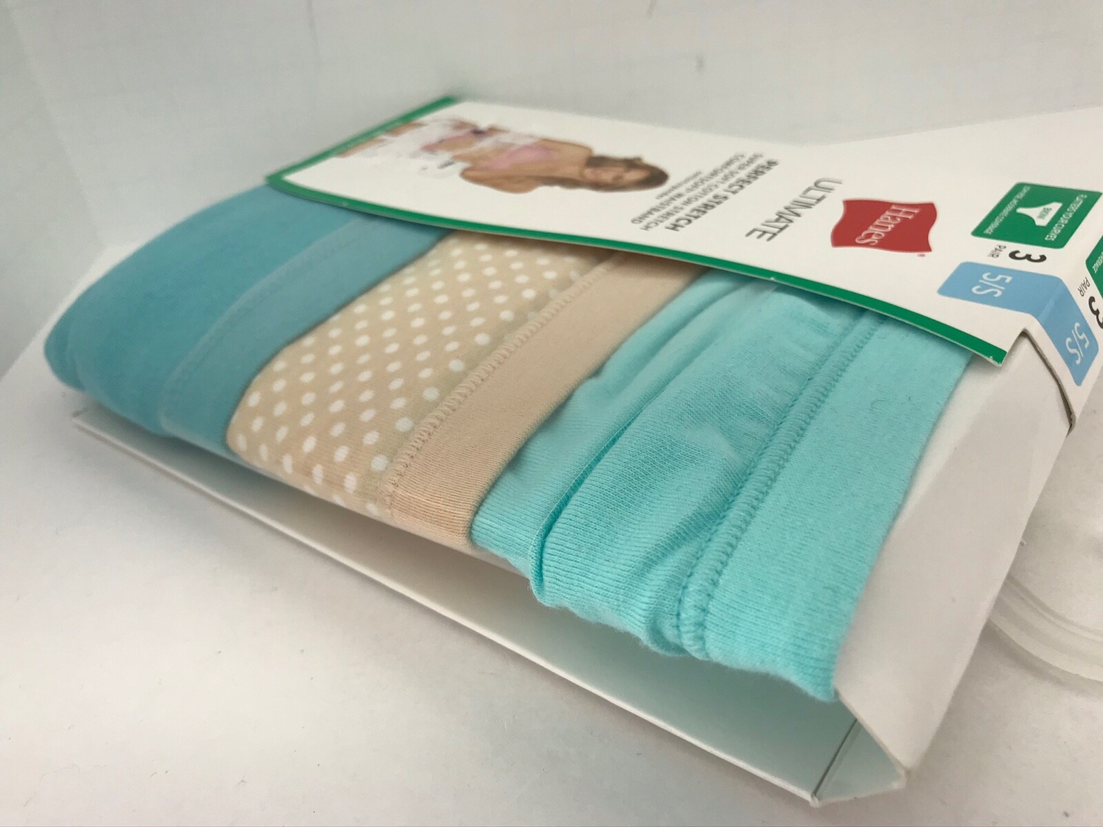 Women’s Hanes Underwear, Teal Bikini 95% Cotton, Size 5, 3 Pack, MSRP $22 💃