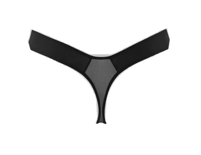 HIGH HIPS THONG – PURE TENTATION US Size 6 Medium Color Black NWT Free Shipping